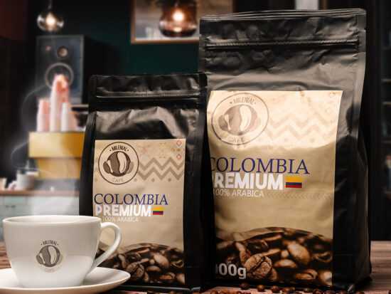 Kolumbie - čerstvě pražená 100% zrnková Arabica káva Milenial Café Hmotnost: 1000g