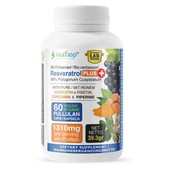 Nutriop - Velká Británie Nutriop® Resveratrol PLUS + Quercetin